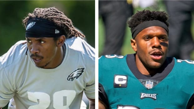 Anthony Harris (left) and Rodney McLeod are teamed together again on Eagles